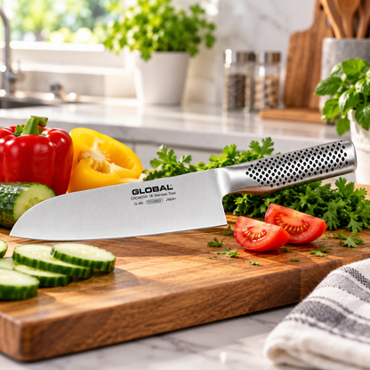 Japanese Style Santoku Chef Knife – Stainless Steel Kitchen Knife for Chopping, Slicing & Dicing