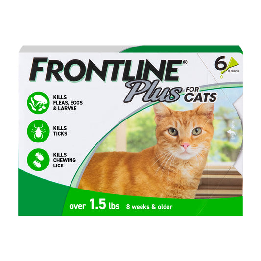 FRONTLINE Plus for Cats & Kittens | Flea & Tick Treatment – 6 Doses